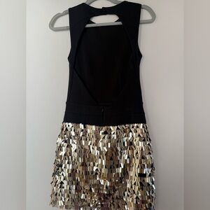 Black Sequin open back dress -AGAIN brand size small